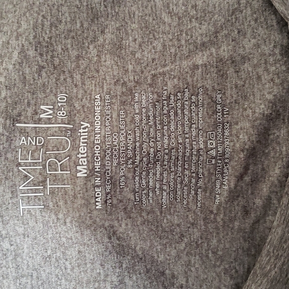 Time and tru maternity short sleeve shirt Eat Sleep Grow Repeat - Picture 6 of 6